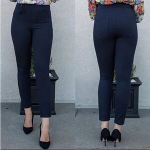 SPANX Navy Pull On The Perfect Pant High Rise Ankle Cropped Skinny Pants